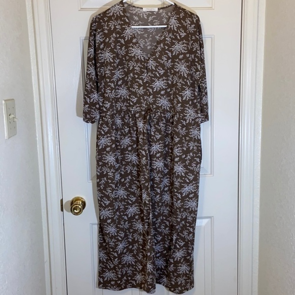 Chocol Raffin • Women’s 3/4 sleeve floral Robe • OSFM - Picture 2 of 11